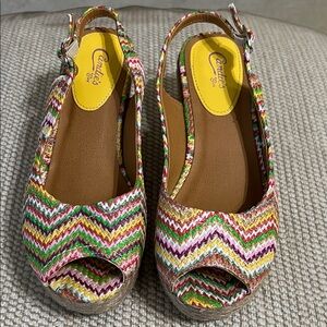 Candie's Multicolor Zigzag Espadrilles